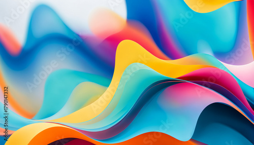 abstract flowing shapes wit...