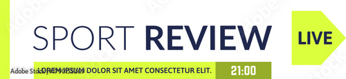 Sport review live broadcast graphic template concept