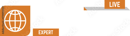 Global expert live stream communication network illustration