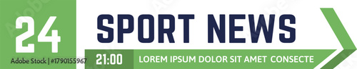 Sport news banner displaying information for broadcast graphic