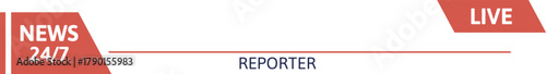 News broadcast graphic overlay showing live reporter update