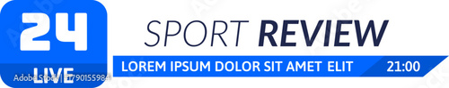 Sport review tv broadcast live news screen graphic