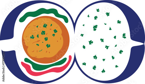 Flavorful culinary concept with fresh ingredients and healthy food preparation