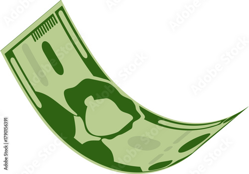 Dollar banknote flying illustrating business finance concepts