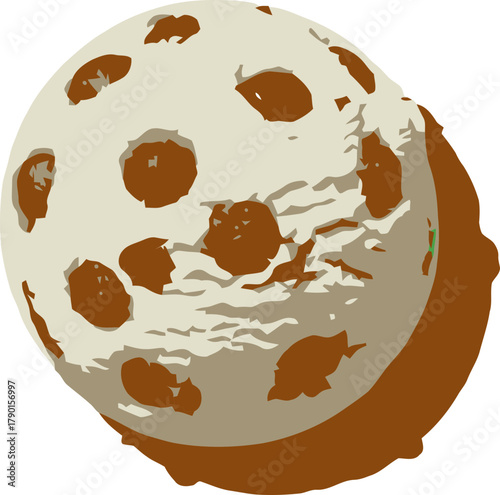 Delicious scoop of cookie dough ice cream with rich chocolate chips, a tempting treat