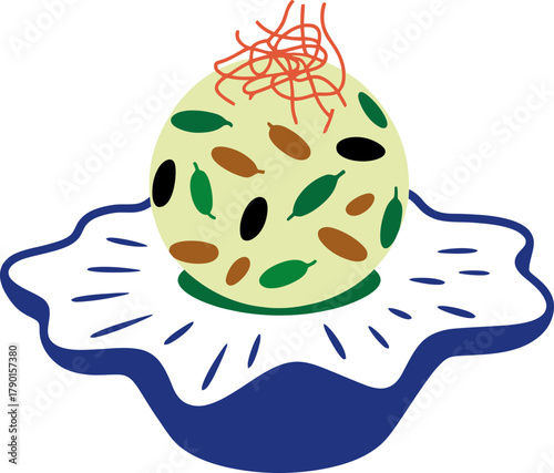 Vibrant culinary creation artfully presented in a modern bowl, perfect for food blogs