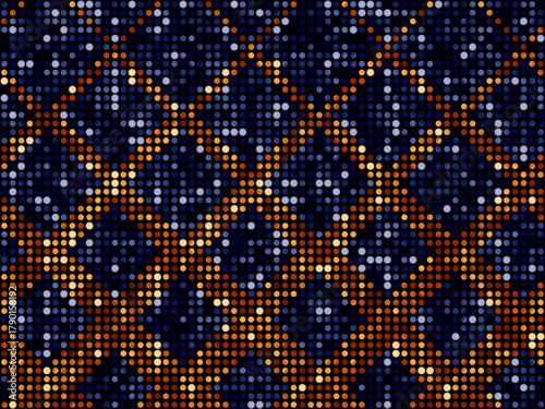 ミラータイル3、ダイヤ柄グラデ、9オレンジ