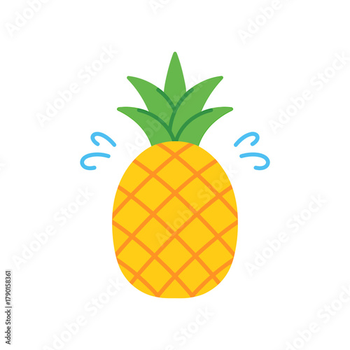Delicious tropical pineapple fruit illustration with fresh design