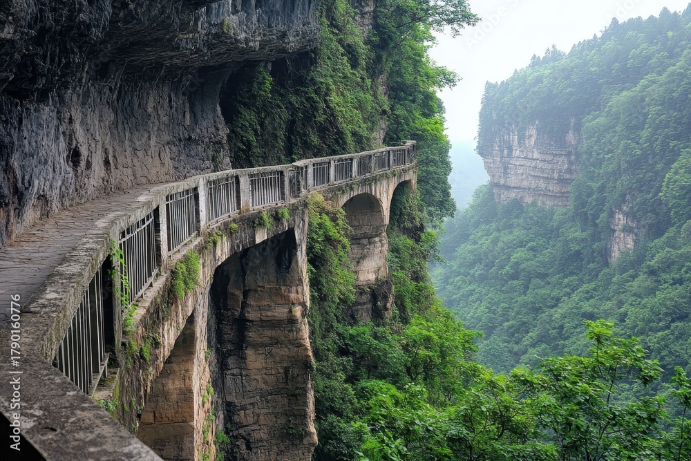Fototapeta premium Bridge in the mountains