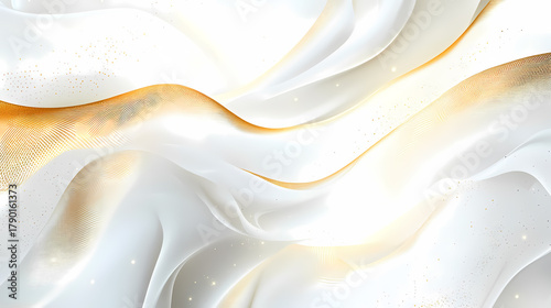 Elegant White and Gold Fabric Texture