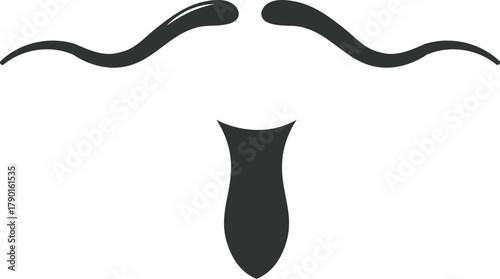 Black mustache and goatee beard vector illustration