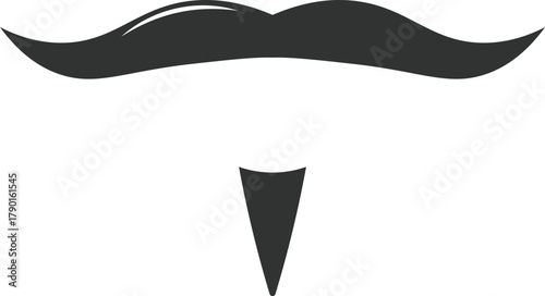 Retro gentleman facial hair style featuring moustache and goatee
