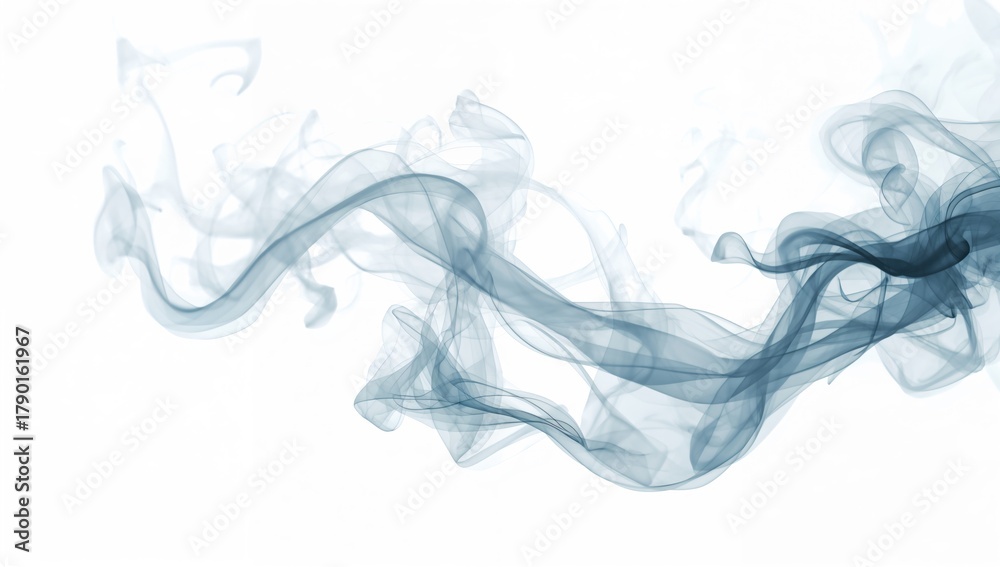 Fototapeta premium Pale smoke rising in the air, potential air quality concern