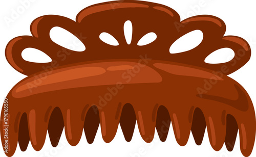 Hair claw clip securing a bun or ponytail