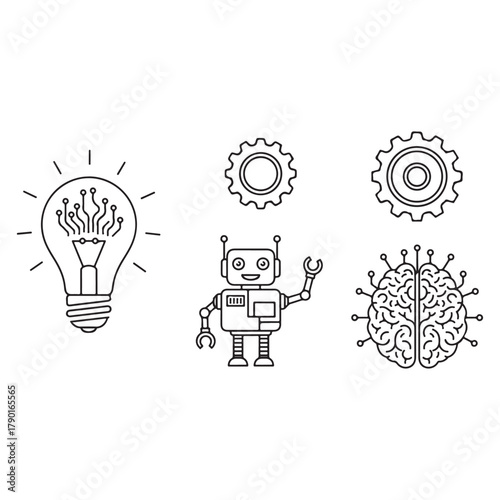 Artificial Intelligence web icons 