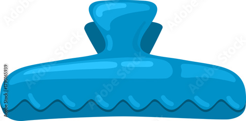 Blue hair claw clip holding accessory vector