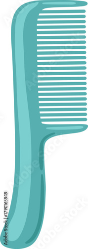 Blue plastic comb illustrating hair styling tool