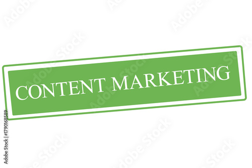 green content marketing rectangular test stamp sign vector illustration.