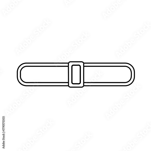 Wristband or strap accessory vector illustration in minimal clean style for wearable item, design, and product interface usage