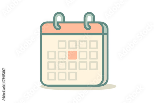 Minimalist desk calendar icon showing a specific marked date
