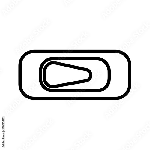 Zipper pull tab illustration minimal doodle apparel hardware outline fashion accessory vector design