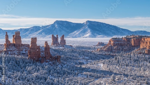 Hoodoos in Chiricahua National Monument against a winter sky, showcasing urban density and natural beauty