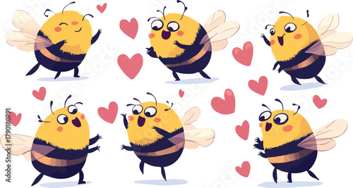 A collection of funny cartoon bird and duck animal characters, vector illustrations, and cute Easter egg designs