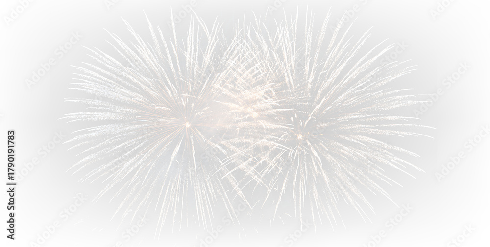 Naklejka premium Festive Fireworks PNG Transparent Celebration Background