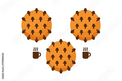 Aromatic orange pomander balls studded with cloves and steaming mugs