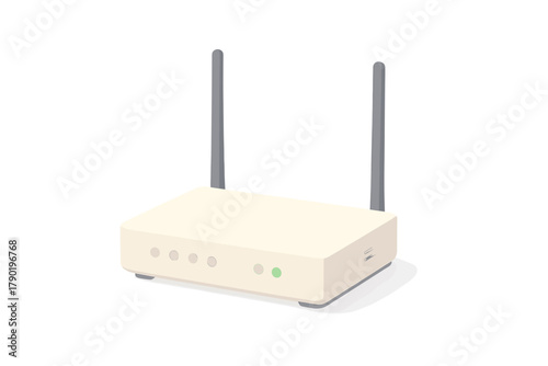Wireless internet router device with external antennas and indicator lights