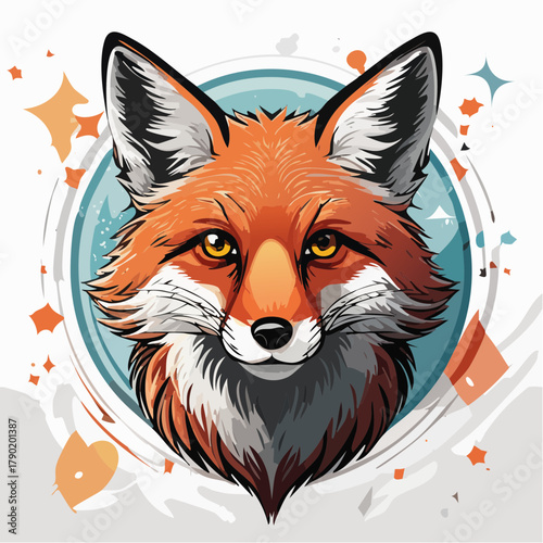 Portrait  Fuchs - Comic Cartoon Stil