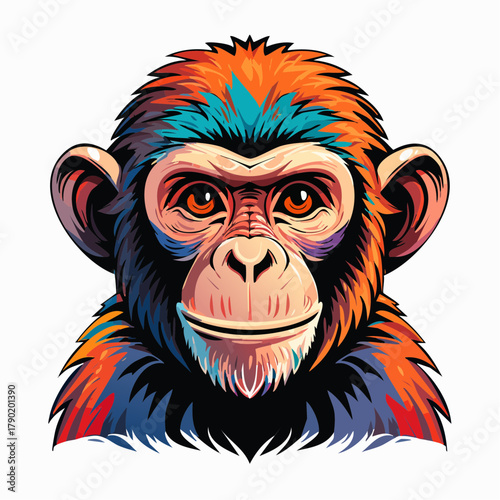 Portrait Affe - Comic Cartoon Style