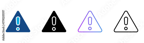 Hazards Icon Multiple Style Vector Illustration
