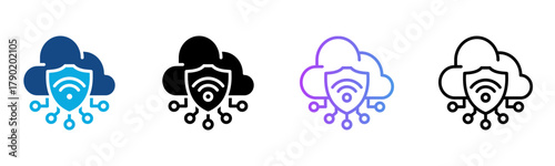 IOT Icon Multiple Style Vector Illustration
