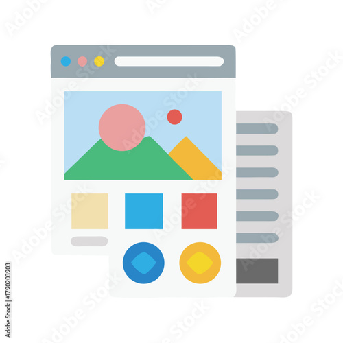 flat icons for web design