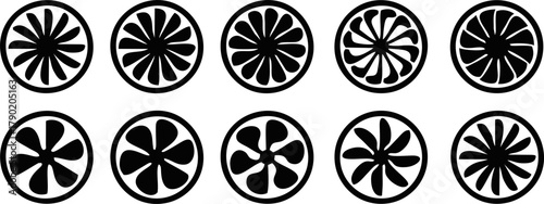 Ten Abstract Fan Blade Designs