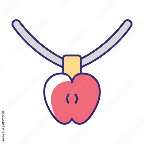 Necklace locket Vector Icon which can easily modify or edit