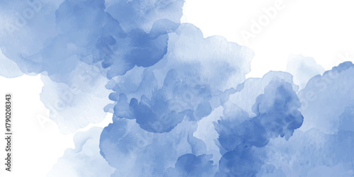  Abstract Pastel blue watercolor paint brush. watercolor texture for cards, Brushstrokes and splashes. Pastel blue texture design template for birthday invite or card