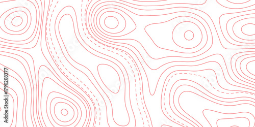 Topographic map. geographic line World map
 with elevation assignments. contour maps. Vector illustration.
