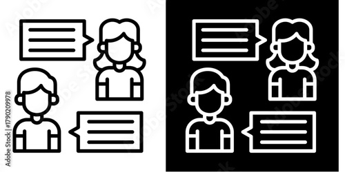 Survey Icon Set White Style Collection