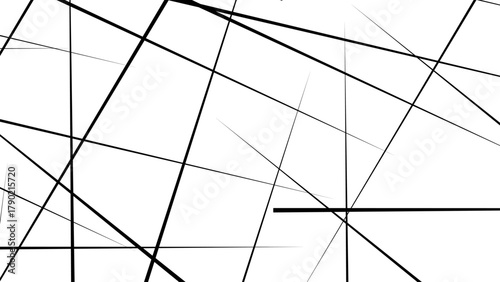 Abstract geometric pattern. Outline monochrome texture. Random chaotic lines abstract geometric pattern. 