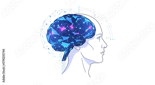 Unlock your potential with this innovative human brain concept, ideal for science, technology, and medical presentations needing a modern, clean look