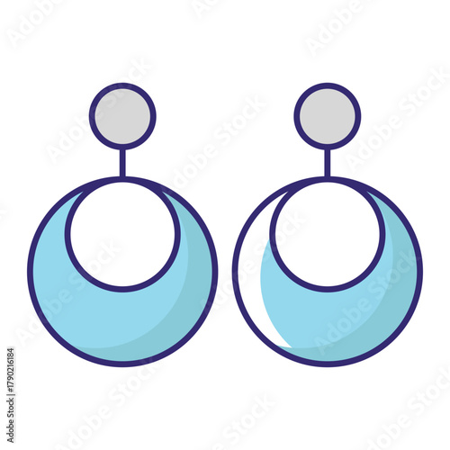 Earrings Vector Icon which can easily modify or edit