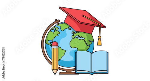 A wooden artist's palette with blobs of red, yellow, blue, green, purple, and orange paint, and a paintbrush with red paint on the bristles.