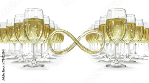 Infinity Symbol with Wine Glasses