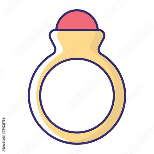 Diamond Ring Vector Icon which can easily modify or edit