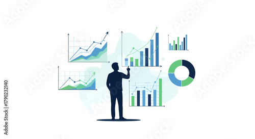 Analyze business insights with dynamic financial growth charts and graphs, visualize data trends for investment strategy, and make informed decisions today