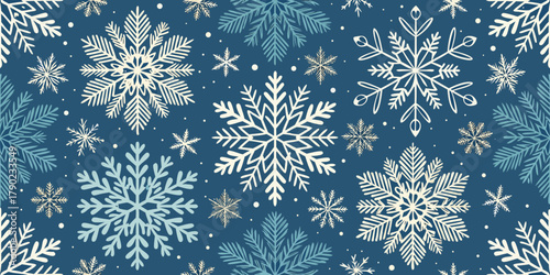 Winter Snowflake Pattern for Holiday and Seasonal Design