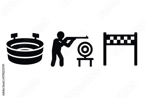 Sports icons: mixed disciplines in bold minimalist design