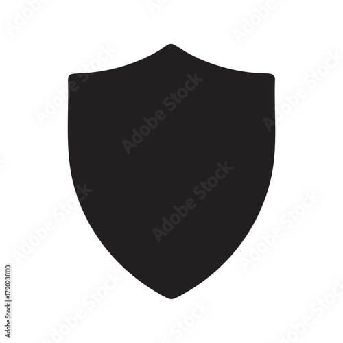 Free Download A simple black shield icon presented on a white background representing protection and defense concepts clearly - GFXLoad